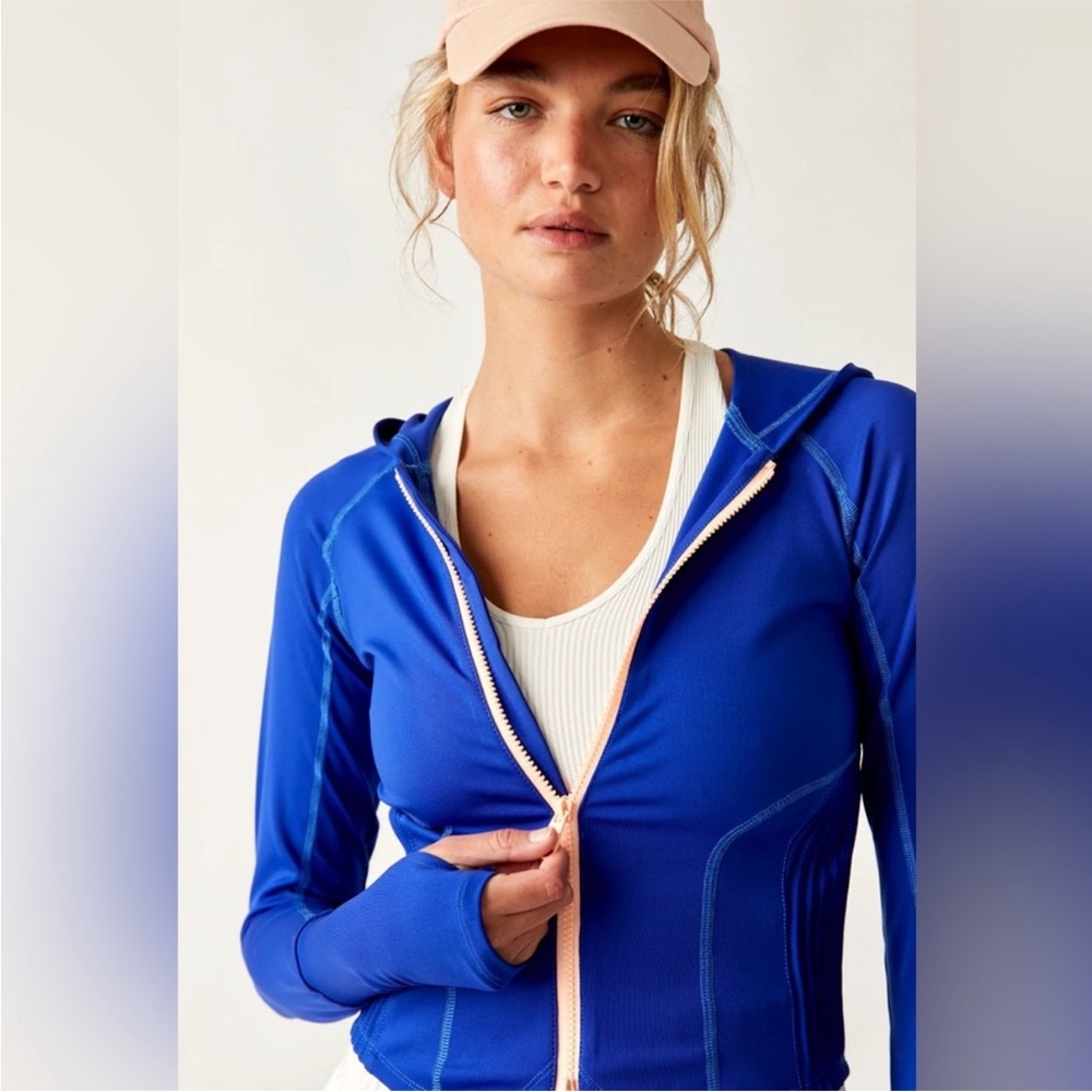 Free People Movement Playin For Keeps Hoodie | Sapphire Skies | Small | NWOT